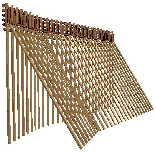 computer model of a guide wall structure
