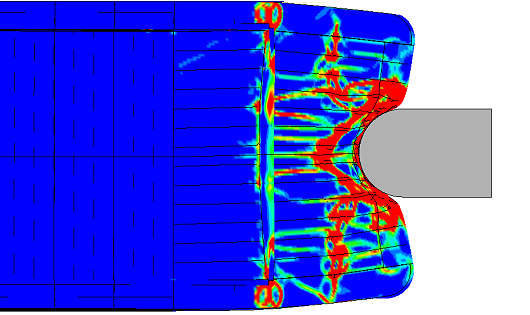 computer model of the full scale test top view